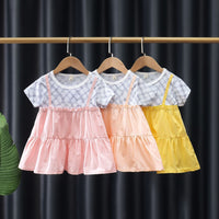 Load image into Gallery viewer, Baby Kid Girls Checked Dresses Wholesale 230114501
