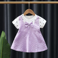 Load image into Gallery viewer, Baby Kid Girls Polka dots Bow Dresses Wholesale 230114502
