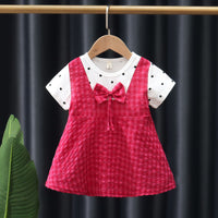 Load image into Gallery viewer, Baby Kid Girls Polka dots Bow Dresses Wholesale 230114502
