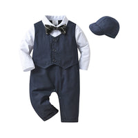 Load image into Gallery viewer, Baby Boys Bow Birthday Party Jumpsuits Wholesale 230114508
