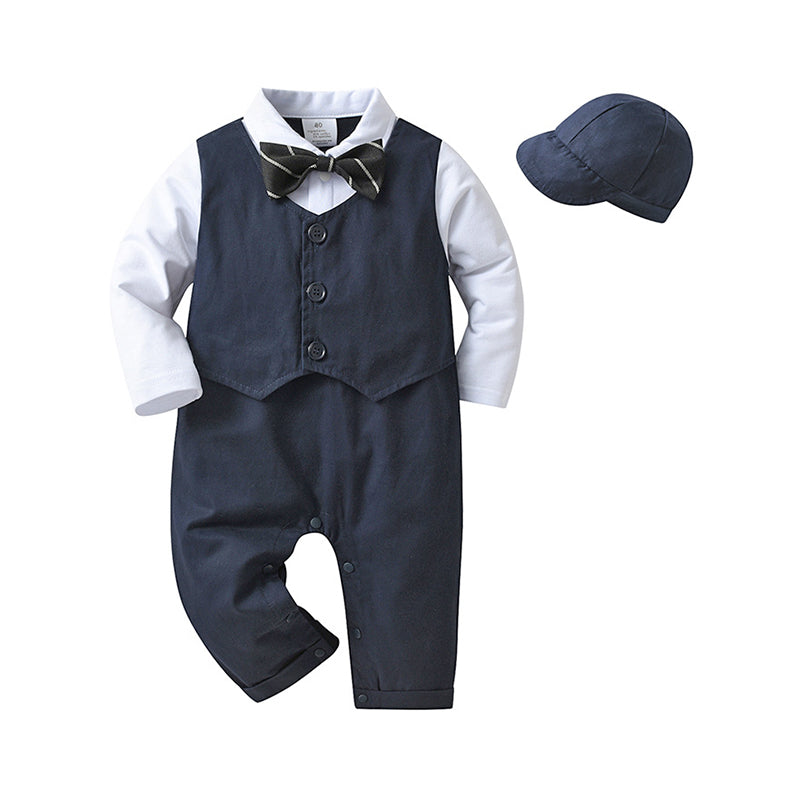 Baby Boys Bow Birthday Party Jumpsuits Wholesale 230114508