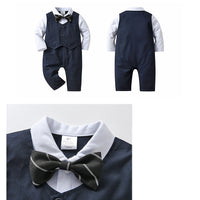 Load image into Gallery viewer, Baby Boys Bow Birthday Party Jumpsuits Wholesale 230114508

