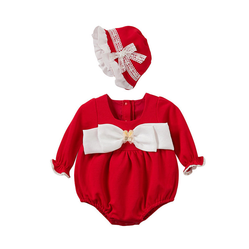Baby Girls Bow Rompers Wholesale 230114516