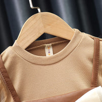 Load image into Gallery viewer, Baby Kid Girls Color-blocking Bow Lace Dresses Wholesale 230114536
