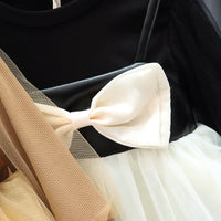 Load image into Gallery viewer, Baby Kid Girls Color-blocking Bow Lace Dresses Wholesale 230114536
