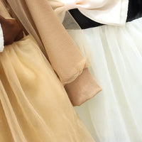 Load image into Gallery viewer, Baby Kid Girls Color-blocking Bow Lace Dresses Wholesale 230114536
