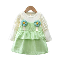 Load image into Gallery viewer, Baby Kid Girls Color-blocking Flower Dresses Wholesale 230114540
