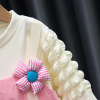 Load image into Gallery viewer, Baby Kid Girls Color-blocking Flower Dresses Wholesale 230114540
