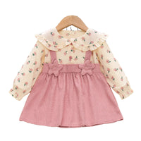 Load image into Gallery viewer, Baby Kid Girls Color-blocking Flower Dresses Wholesale 230114541
