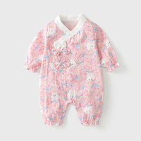 Load image into Gallery viewer, Baby Girls Flower Cartoon Print Jumpsuits Wholesale 230114565
