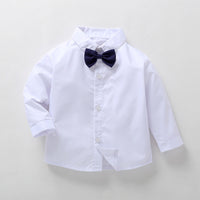 Load image into Gallery viewer, 3 Pieces Set Baby Kid Boys Bow Shirts And Solid Color Vests Waistcoats And Pants Wholesale 23011470
