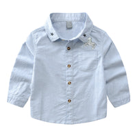 Load image into Gallery viewer, Baby Kid Boys Striped Cartoon Print Shirts Wholesale 23011476
