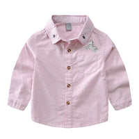 Load image into Gallery viewer, Baby Kid Boys Striped Cartoon Print Shirts Wholesale 23011476
