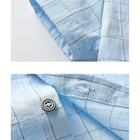 Load image into Gallery viewer, 2 Pieces Set Baby Kid Boys Birthday Party Checked Bow Shirts And Solid Color Jumpsuits Wholesale 23011484
