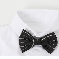 Load image into Gallery viewer, 2 Pieces Set Baby Boys Birthday Party Bow Jumpsuits And Striped Vests Waistcoats Wholesale 23011491
