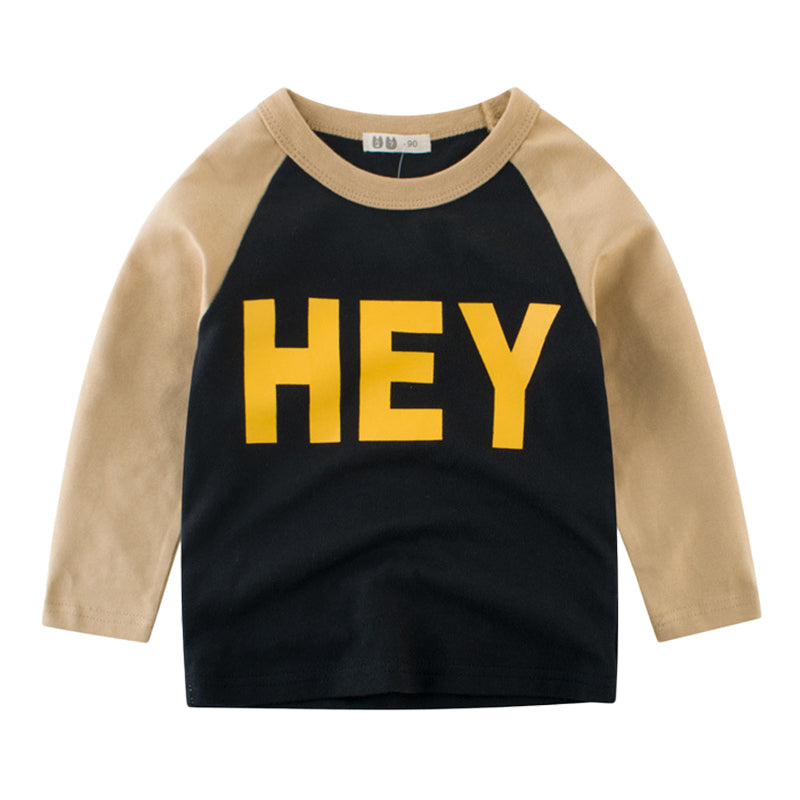 Baby Kid Unisex Letters Color-blocking Tops Wholesale 23012901
