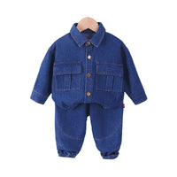 Load image into Gallery viewer, 2 Pieces Set Baby Kid Boys Solid Color Jackets Outwears And Pants Wholesale 230129215
