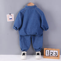 Load image into Gallery viewer, 2 Pieces Set Baby Kid Boys Solid Color Jackets Outwears And Pants Wholesale 230129215
