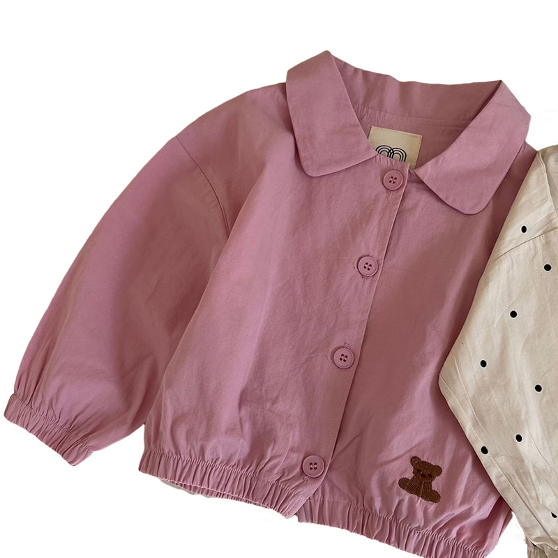 Baby Kid Unisex Solid Color Polka dots Jackets Outwears Wholesale 230129272