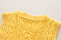 Load image into Gallery viewer, 3 Pieces Set Baby Kid Girls Fruit Blouses Solid Color Vests Waistcoats And Bow Jeans Wholesale 230129332
