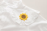 Load image into Gallery viewer, 3 Pieces Set Baby Kid Girls Fruit Blouses Solid Color Vests Waistcoats And Bow Jeans Wholesale 230129332
