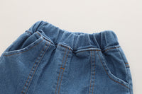 Load image into Gallery viewer, 3 Pieces Set Baby Kid Girls Fruit Blouses Solid Color Vests Waistcoats And Bow Jeans Wholesale 230129332
