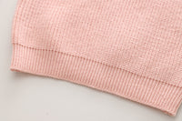 Load image into Gallery viewer, 3 Pieces Set Baby Kid Girls Solid Color Tops Flower Crochet Vests Waistcoats And Lace Jeans Wholesale 230129351
