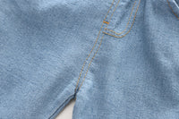 Load image into Gallery viewer, 3 Pieces Set Baby Kid Girls Solid Color Tops Flower Crochet Vests Waistcoats And Lace Jeans Wholesale 230129351
