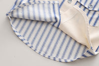 Load image into Gallery viewer, 3 Pieces Set Baby Kid Boys Letters Cartoon Print Tops Striped Jackets Outwears And Solid Color Jeans Wholesale 230129357
