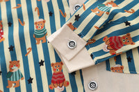 Load image into Gallery viewer, 2 Pieces Set Baby Kid Boys Striped Cartoon Print Shirts And Solid Color Pants Wholesale 230129362
