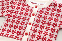Load image into Gallery viewer, 3 Pieces Set Baby Kid Girls Cartoon Embroidered Tops Flower Cardigan And Pants Wholesale 230129368
