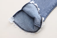 Load image into Gallery viewer, 3 Pieces Set Baby Kid Girls Cartoon Embroidered Tops Flower Cardigan And Pants Wholesale 230129368
