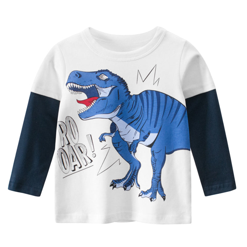 Baby Kid Boys Dinosaur Print Tops Wholesale 23012939