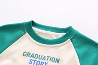 Load image into Gallery viewer, 2 Pieces Set Baby Kid Boys Letters Cartoon Print Hoodies Sweatshirts And Solid Color Pants Wholesale 230129393
