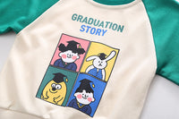 Load image into Gallery viewer, 2 Pieces Set Baby Kid Boys Letters Cartoon Print Hoodies Sweatshirts And Solid Color Pants Wholesale 230129393
