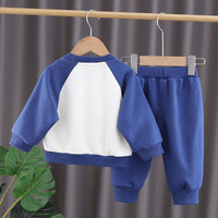 Load image into Gallery viewer, 2 Pieces Set Baby Kid Boys Letters Color-blocking Animals Cartoon Print Hoodies Sweatshirts And Pants Wholesale 230129425
