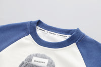 Load image into Gallery viewer, 2 Pieces Set Baby Kid Boys Letters Color-blocking Animals Cartoon Print Hoodies Sweatshirts And Pants Wholesale 230129425
