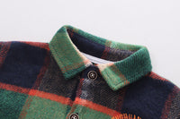 Load image into Gallery viewer, 3 Pieces Set Baby Kid Boys Letters Cartoon Print Tops Checked Jackets Outwears And Striped Jeans Wholesale 230129427
