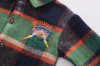 Load image into Gallery viewer, 3 Pieces Set Baby Kid Boys Letters Cartoon Print Tops Checked Jackets Outwears And Striped Jeans Wholesale 230129427
