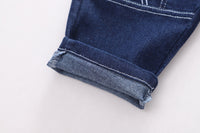 Load image into Gallery viewer, 3 Pieces Set Baby Kid Boys Letters Cartoon Print Tops Checked Jackets Outwears And Striped Jeans Wholesale 230129427
