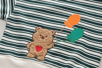 Load image into Gallery viewer, 2 Pieces Set Baby Kid Boys Striped Cartoon Embroidered Tops And Expression Jeans Wholesale 230129430
