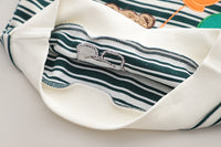 Load image into Gallery viewer, 2 Pieces Set Baby Kid Boys Striped Cartoon Embroidered Tops And Expression Jeans Wholesale 230129430
