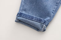 Load image into Gallery viewer, 2 Pieces Set Baby Kid Boys Striped Cartoon Embroidered Tops And Expression Jeans Wholesale 230129430
