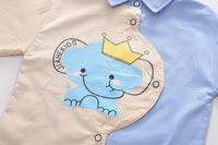 Load image into Gallery viewer, 2 Pieces Set Baby Kid Boys Letters Animals Cartoon Print Tops And Jeans Wholesale 230129436
