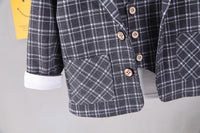 Load image into Gallery viewer, 3 Pieces Set Baby Boys Checked Tops Blazers And Pants Wholesale 230129445
