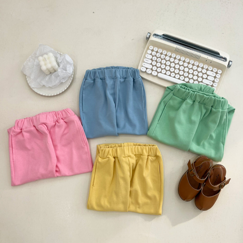 Baby Kid Unisex Solid Color Pants Wholesale 230129454