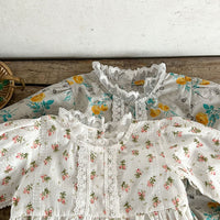 Load image into Gallery viewer, Baby Girls Flower Print Rompers Wholesale 230129521
