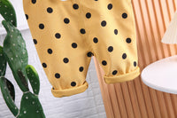 Load image into Gallery viewer, 2 Pieces Set Baby Kid Girls Cartoon Embroidered Shirts And Polka dots Jumpsuits Wholesale 230129710
