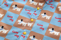 Load image into Gallery viewer, 2 Pieces Set Baby Kid Boys Letters Checked Cartoon Print Shirts And Striped Pants Wholesale 230129716
