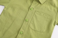 Load image into Gallery viewer, 3 Pieces Set Baby Kid Boys Solid Color Shirts And Checked Crochet Vests Waistcoats And Letters Pants Wholesale 230129717
